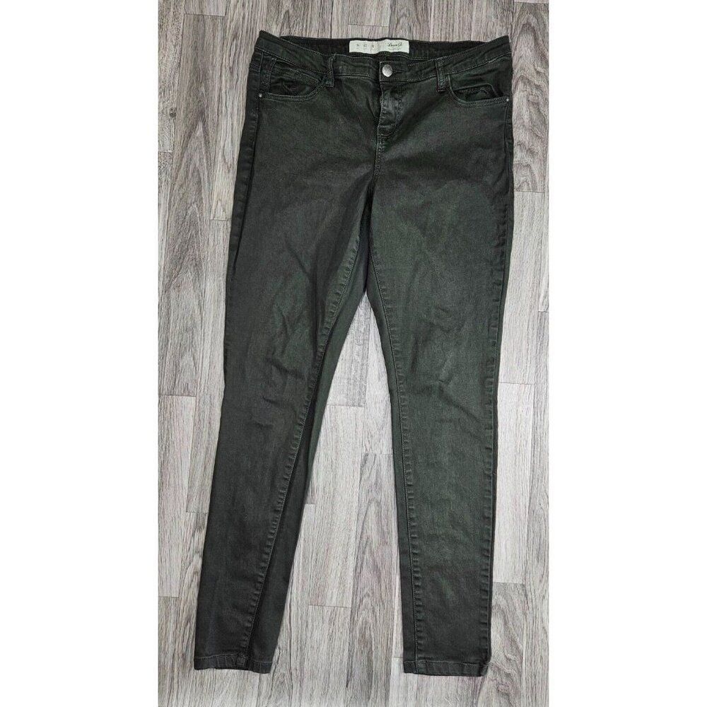 (3/$35) Denim Co‎ Womens Size 10 Pockets Skinny Dark Green Jeans